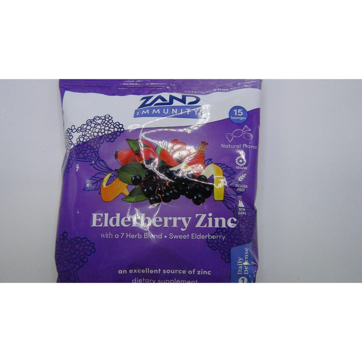 Zand HerbalLozenge Elderberry Zinc 5mg 15 Lozenges        9