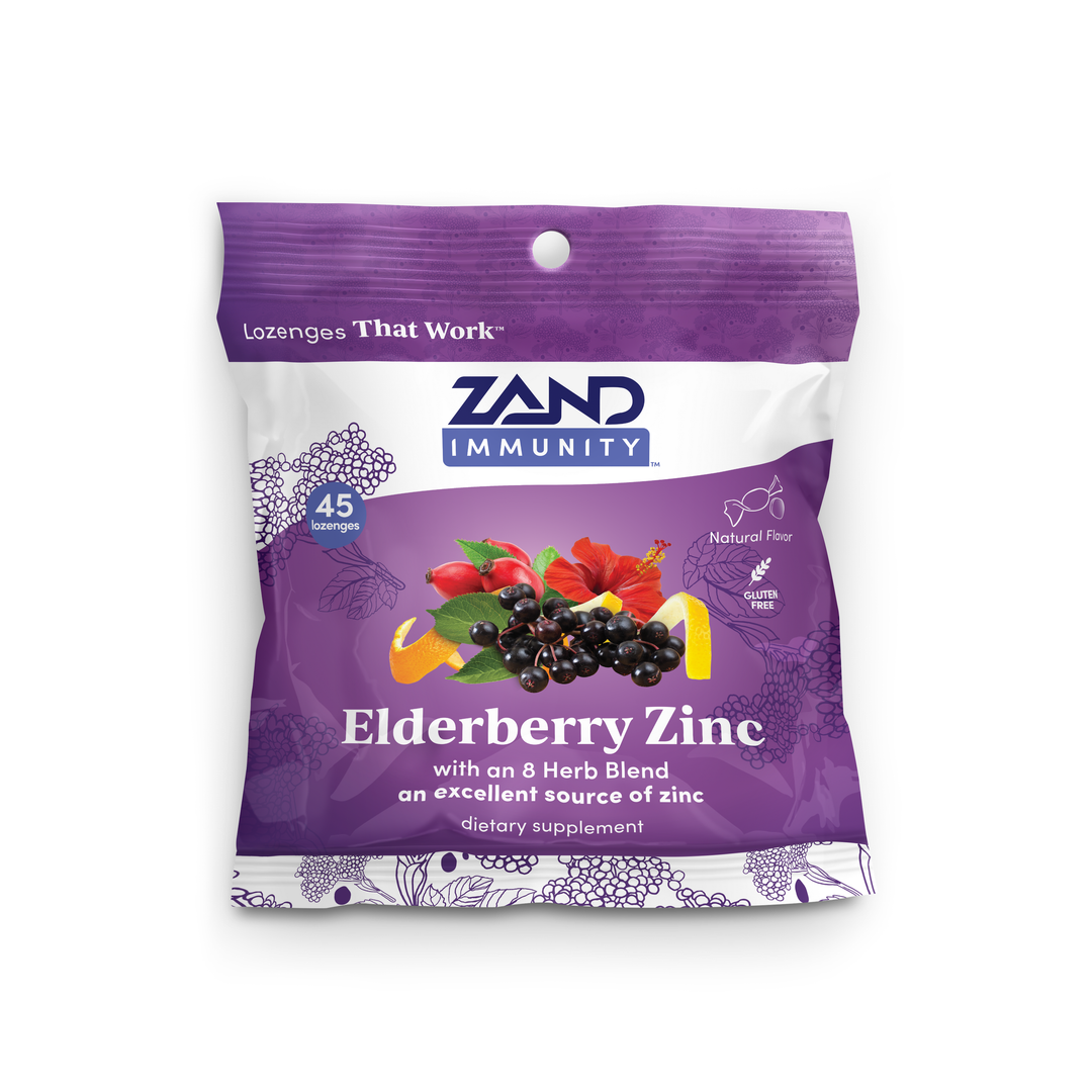 Zand HerbalLozenge Elderberry Zinc 5mg 15 Lozenges - 12 Pack