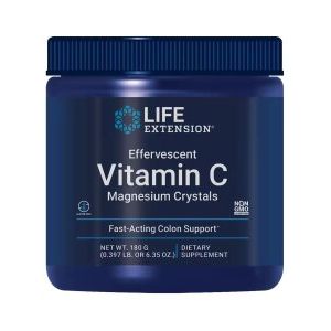 Life Extension Effervescent Vitamin C Magnesium Crystals 180 Grams
