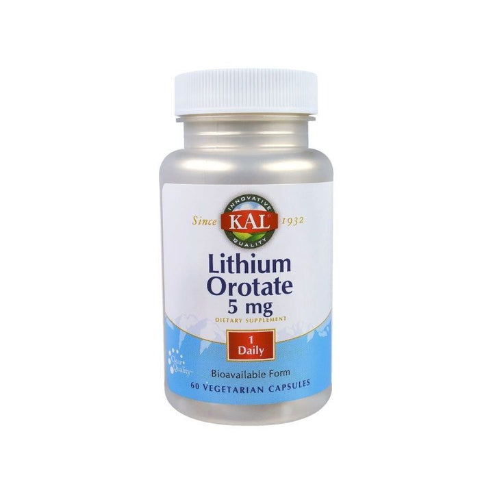 Kal - Lithium Orotate 5 mg. - 60 Vegetarian Capsules