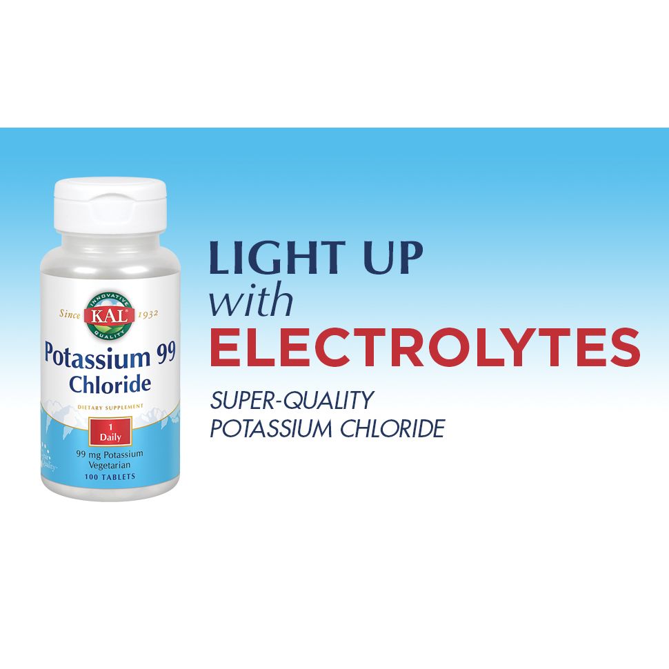 Kal - Potassium 99 Chloride 99 mg. - 100 Tablets