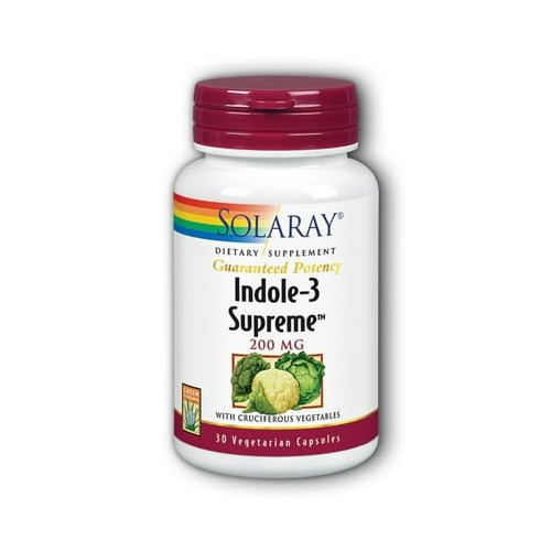 Solaray - Indole-3 Supreme Guaranteed Potency 200 mg. - 30 Vcaps