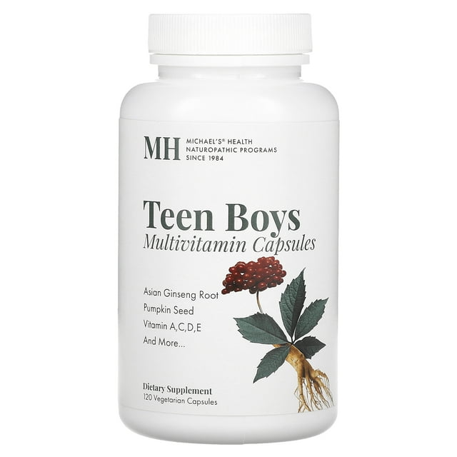 Michael's Naturopathic Programs - Teen Boys Caps Daily Multi Vitamin - 120 Vegetarian Capsules