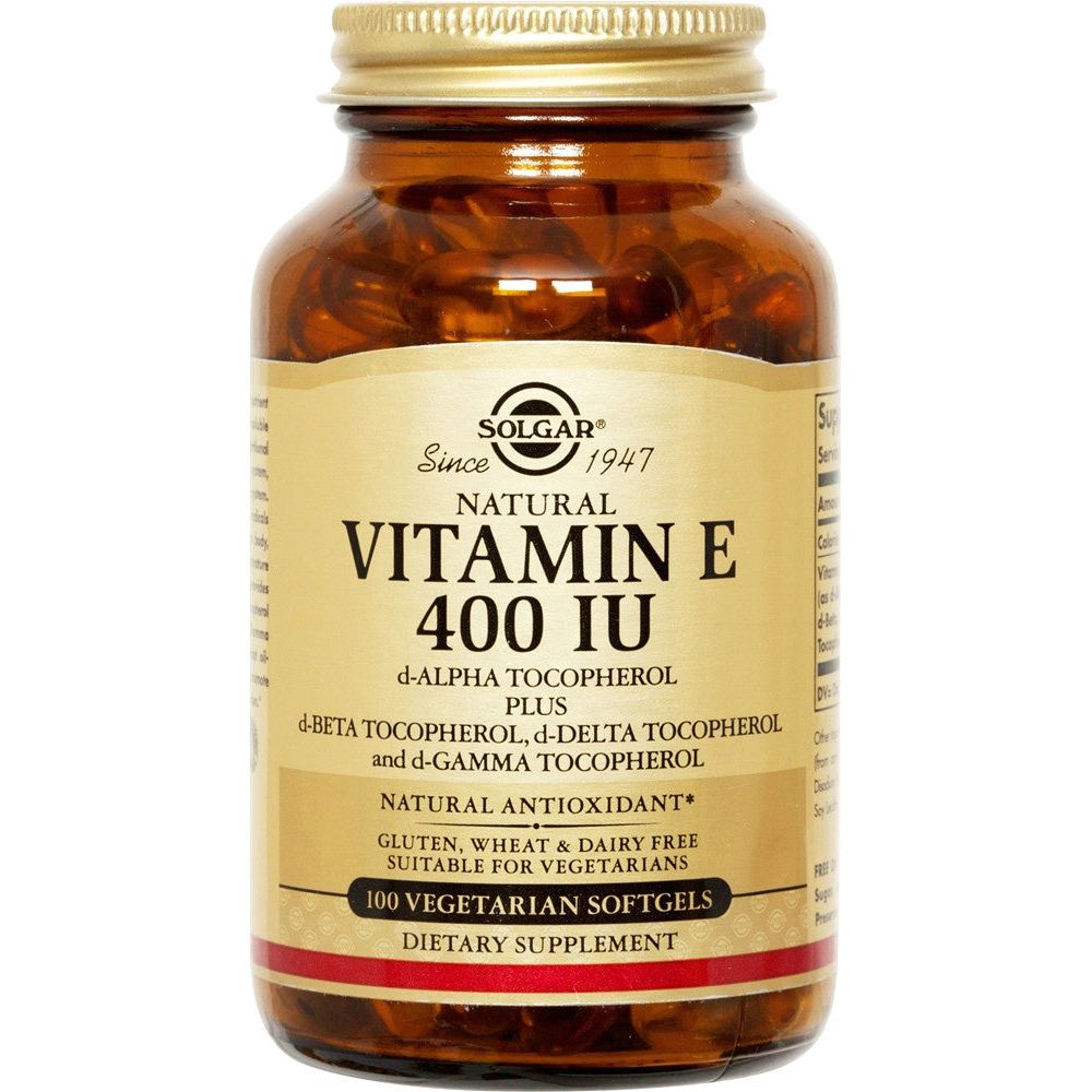 Solgar - Vitamin E d Alpha Tocopherol 400 IU - 100 Vegetarian Softgels