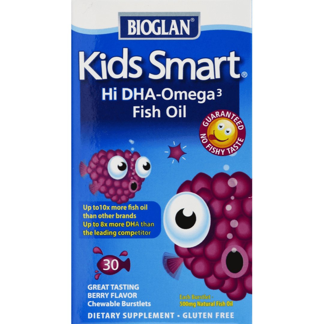 Bioglan - Kids Smart Hi DHA-Omega 3 Fish Oil Berry - 30 Chewables