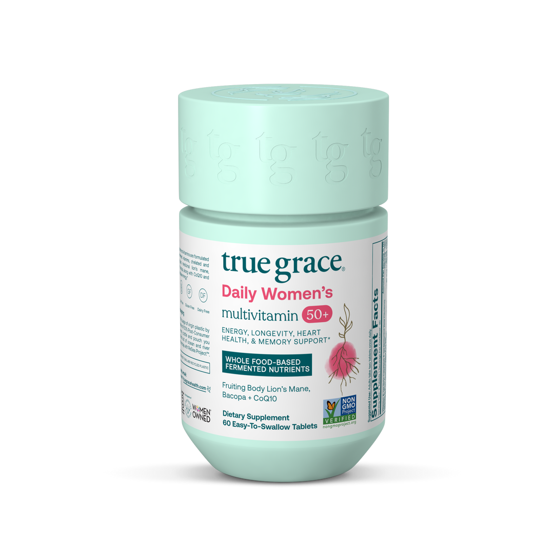 True Grace - Lion's Mane Fruiting Body Organic Mushroom Extract - 120 Vegan Capsules