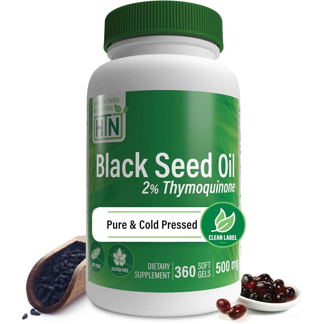 Health Thru Nutrition - Black Seed Oil 2% Thymoquinone 500 mg. - 360 Softgels