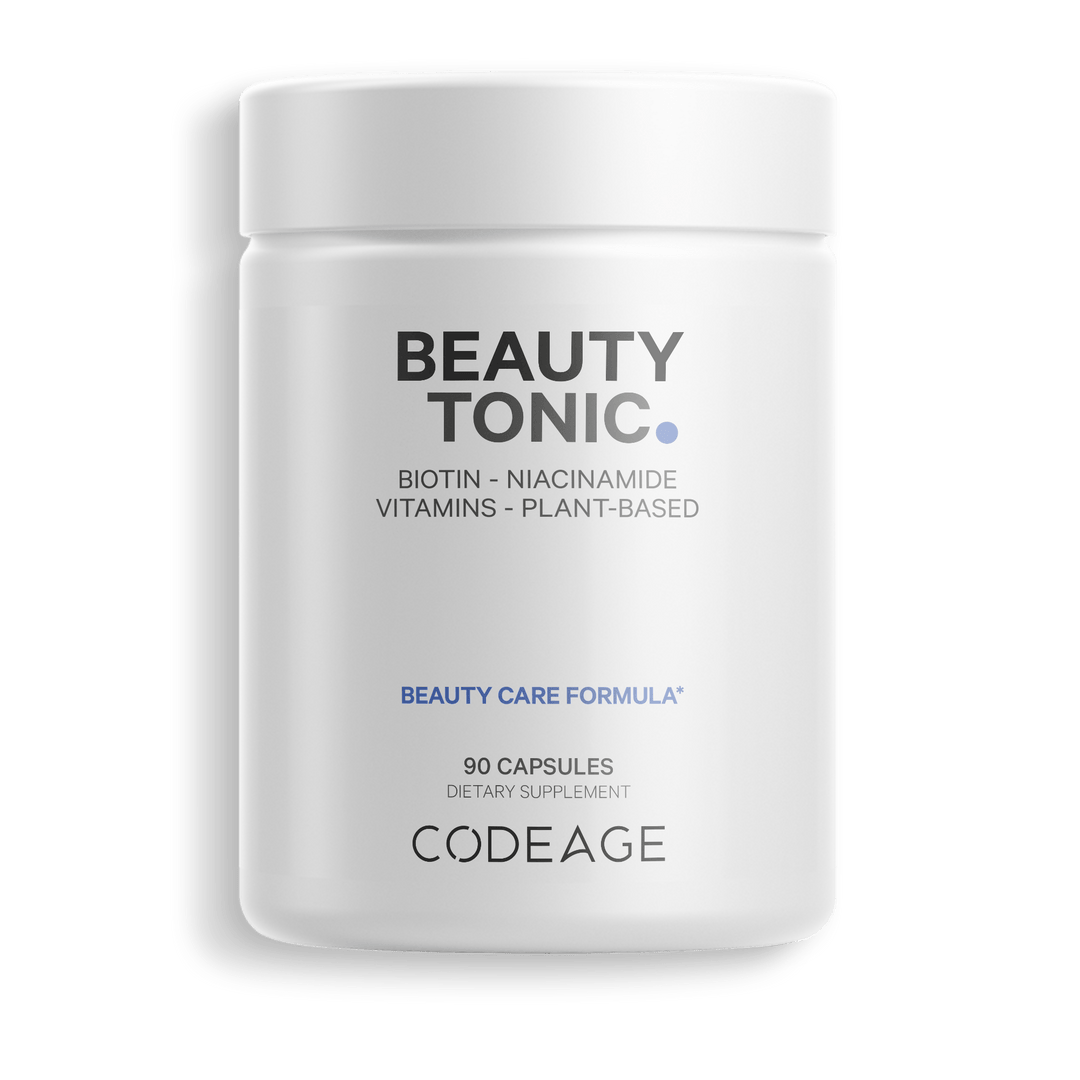 Codeage - Beauty Tonic Vegan Collagen Builder With 1500mcg of Biotin, and Astaxanthin - 90 Capsules