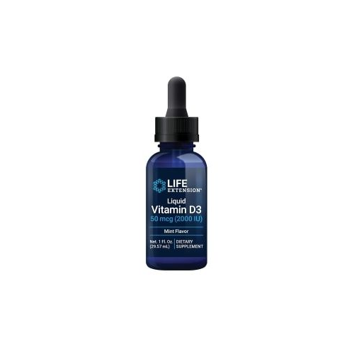 Life Extension Liquid Vitamin D3 Mint 2000 IU 1oz