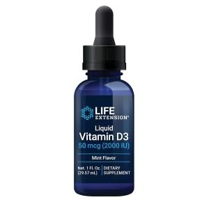 Life Extension Liquid Vitamin D3 Mint 2000 IU 1oz