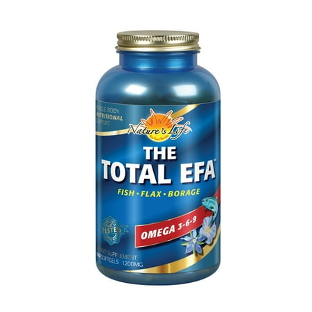 Nature's Life The Total EFA 1200mg Omega 3-6-9 180 Softgels  PN 05094