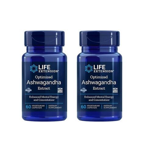 Life Extension Optimized Ashwagandha 60 Vcaps - 2 Pack