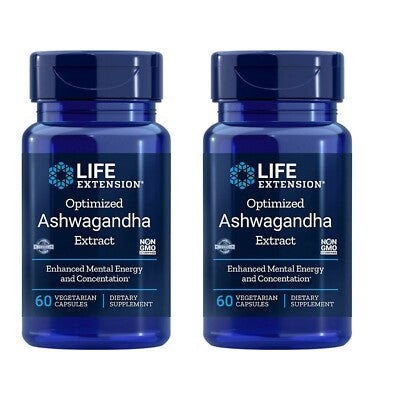 Life Extension Optimized Ashwagandha 60 Vcaps - 2 Pack