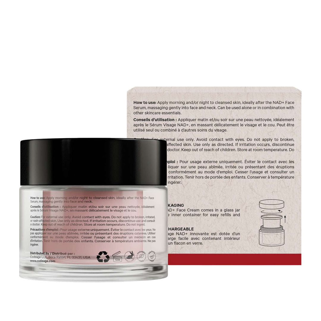 Codeage - NAD + Reservatol Face Cream - 1.8 oz.
