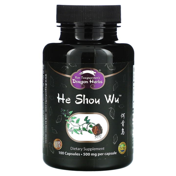 Dragon Herbs - He Shou Wu 500 mg. - 100 Vegetarian Capsules