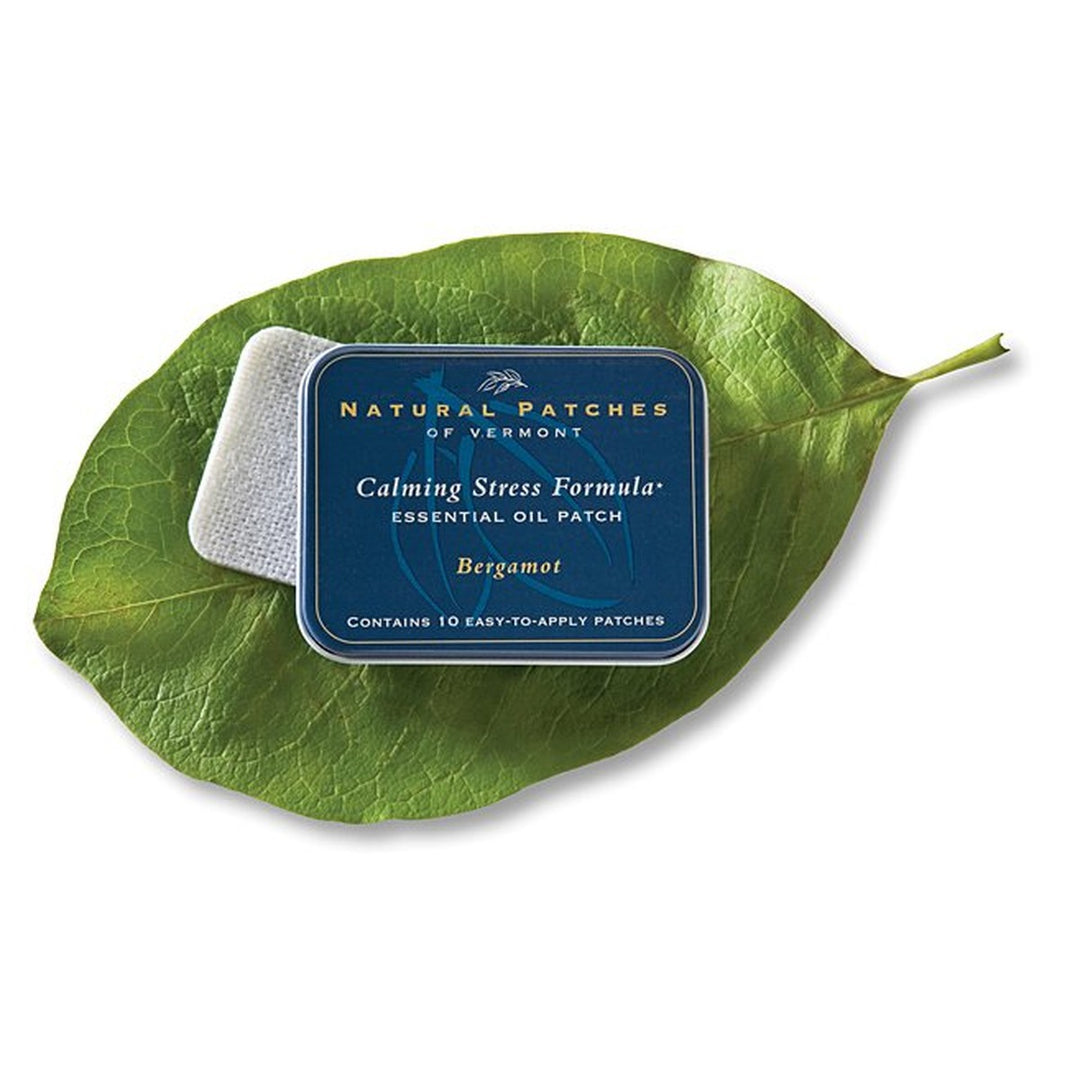 Natural Patches of Vermont - Calming Stress Formula Essential Oil Body Patches Bergamot - 10 Patch(es) Formerly Naturopatch