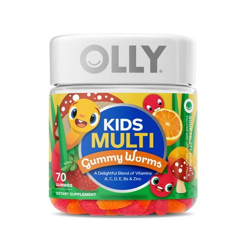 Olly - Kids Multi Gummy Worms Sour Fruity Punch - 70 Gummies