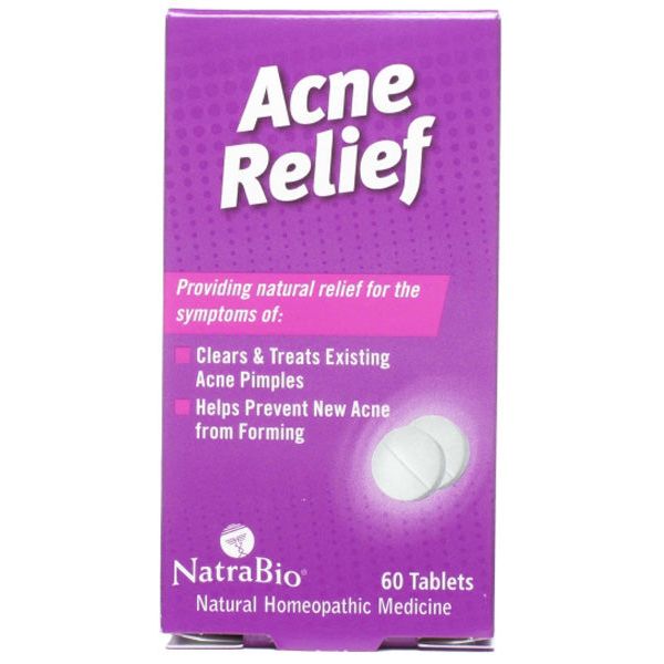 NatraBio Acne Relief 60 Tablets - 2 Pack
