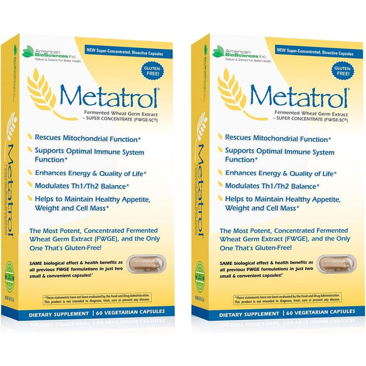 American BioSciences - Metatrol Fermented Wheat Germ Extract - 60 Vcaps - 2 Pack