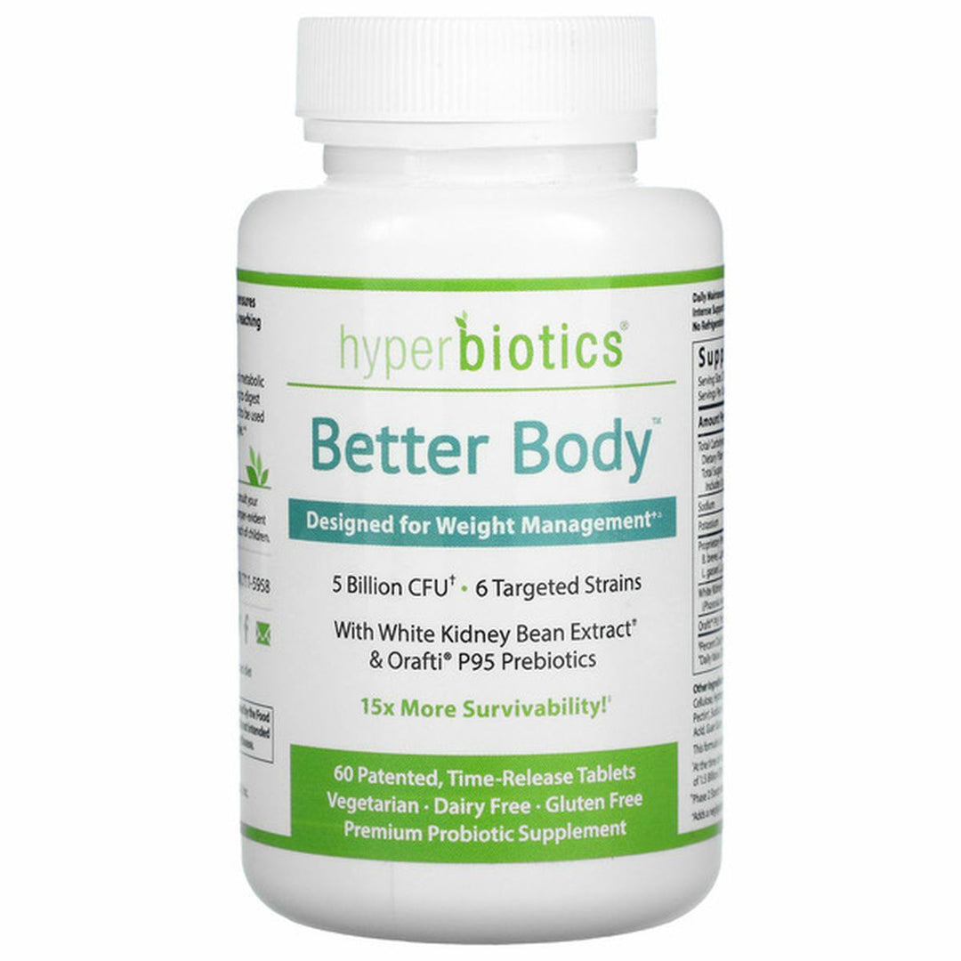 Hyperbiotics - Better Body Probiotic for Weight Loss Support 5 Billion CFU - 60 Tablets