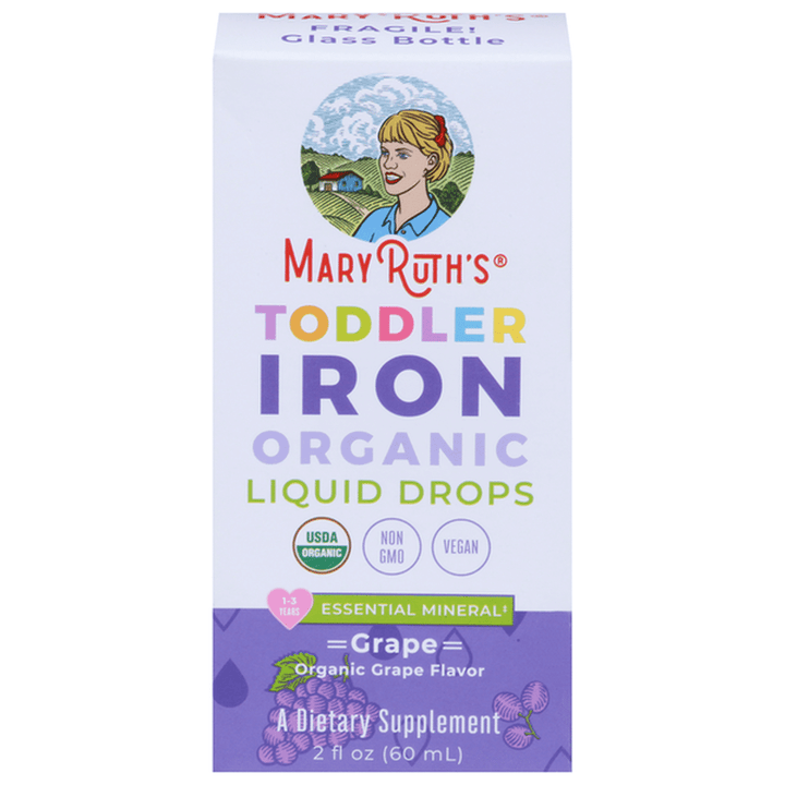 MaryRuth Organics - Organic Toddler Iron Liquid Drops Grape - 2 fl. oz.
