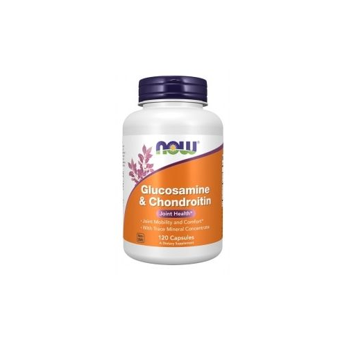 Now Foods Glucosamine &amp; Chondroitin with Trace Minerals 120 Vcaps - 3228 - 2 Pack