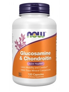 Now Foods Glucosamine &amp; Chondroitin with Trace Minerals 120 Vcaps - 3228 - 2 Pack