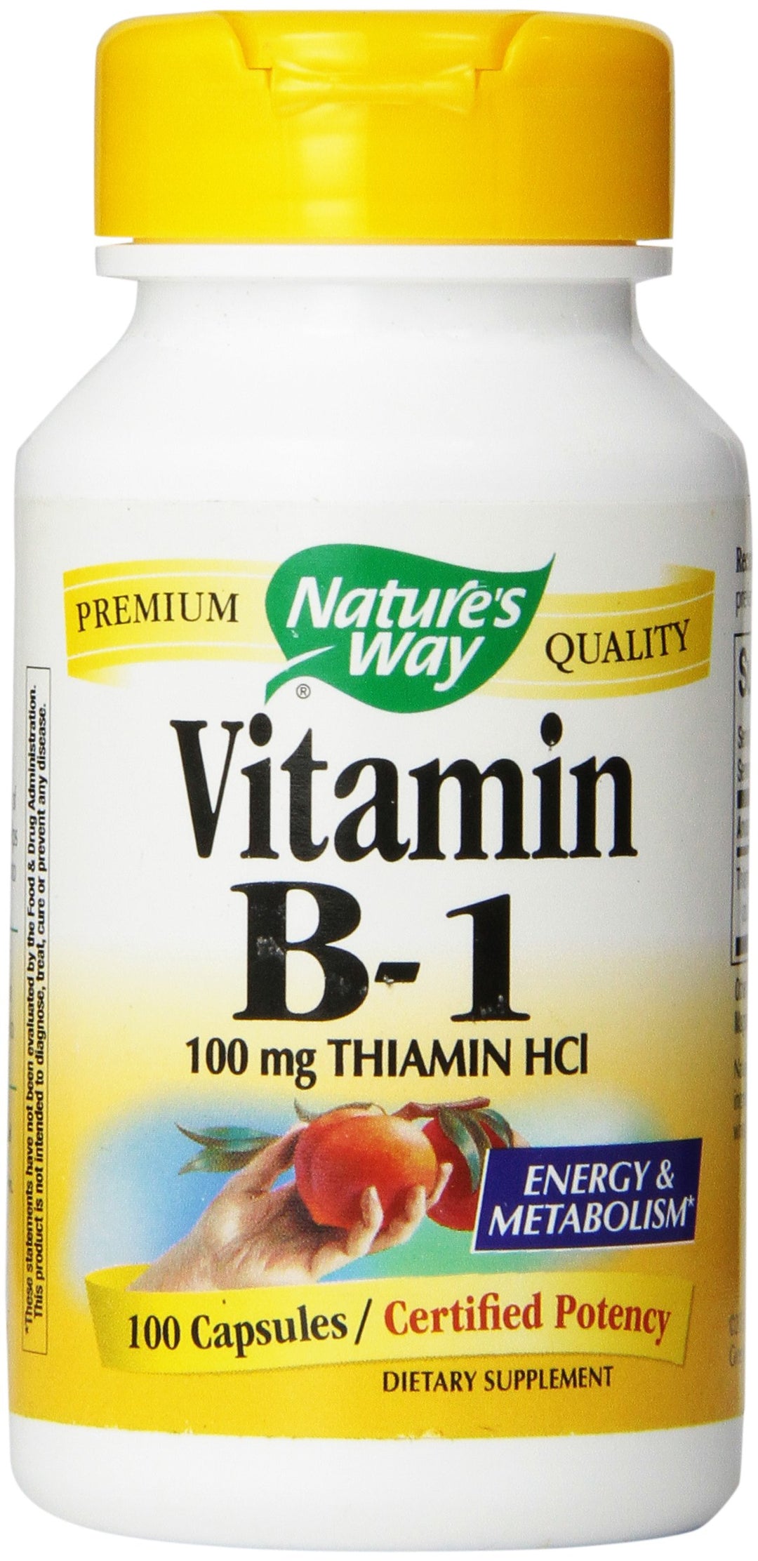 Nature's Way Vitamin B-1 100 Capsules - 3 Pack