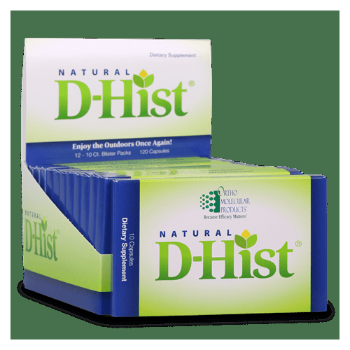 Ortho Molecular Natural D-Hist Blister Pack 10 Capsules - 12 Pack