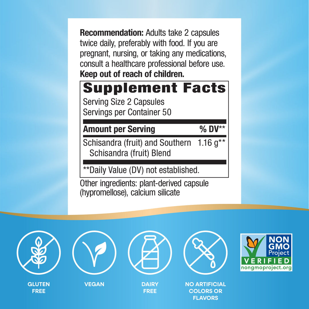 Nature's Way Schisandra Fruit 100 Vcaps -  2 Pack