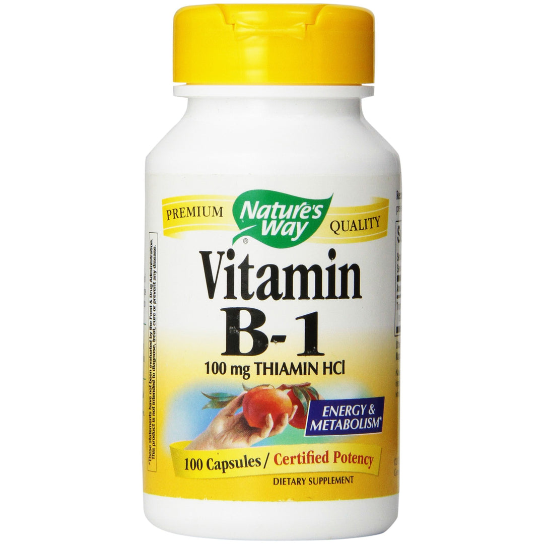 Nature's Way Vitamin B-1 100 Capsules - 4 Pack