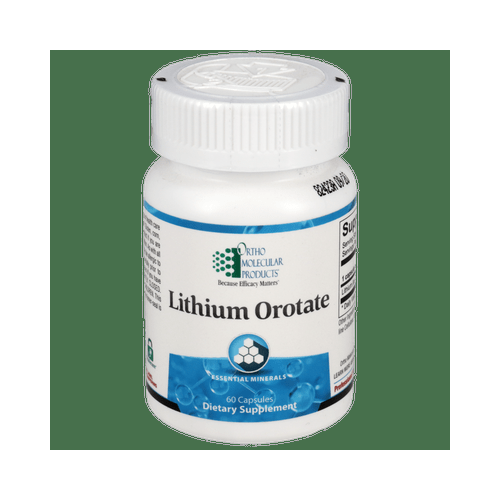 Ortho Molecular Lithium Orotate 10 mg 60 Capsules