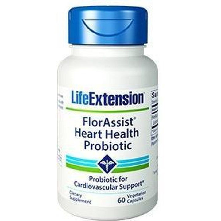 Life Extension FLORASSIST Heart Health - 2.5 Billion CFU Heart Health Support Advanced Probiotics Supplement for Men and Women ? Gluten-Free, Non-GMO, Vegetarian ? 60 Capsules