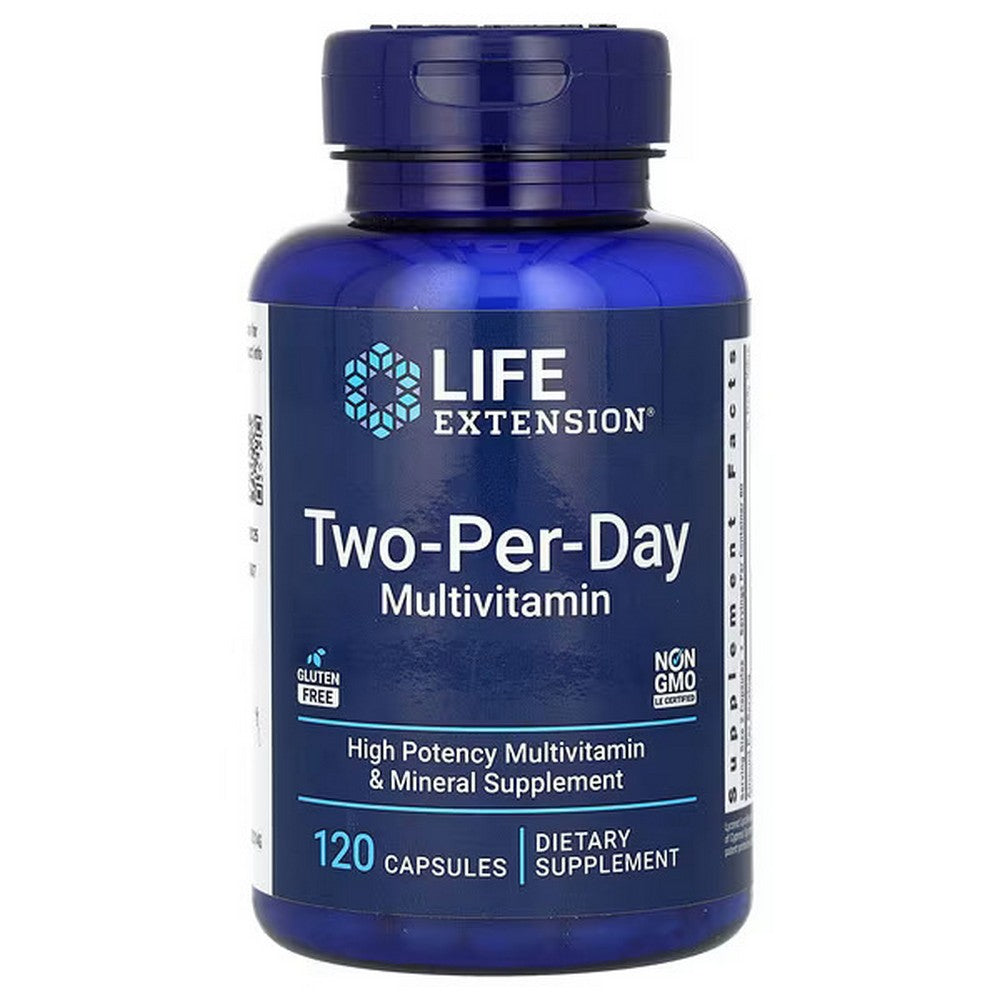 Life Extension Two-Per-Day Tablets Super-Potent Multivitamin & Mineral Supplement 120 Tablets