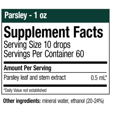 NutraMedix Parsley Herbal Supplement - Parsley Leaf and Stem Extract - Antioxidant Support, Body Detox & Cleanse Support - Liquid Herbal Supplements for Immune Health (1oz / 30ml)