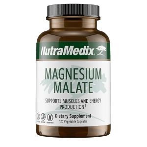 NutraMedix Magnesium Malate 200mg - Bioavailable Energy, Bone Health, Muscle & Joint Support Supplement - Vegan, Non-GMO & Gluten-Free Vitamin and Mineral Support (120 Vegetarian Capsules)