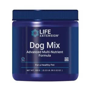 Life Extension Dog Mix - Daily Nutrition Care Supplement Powder for Your Canine Pet - Advanced Formula with Vitamins, Probiotics & Essential Fatty Acids - Gluten-Free, Non-GMO ? 100 g, 60 Servings