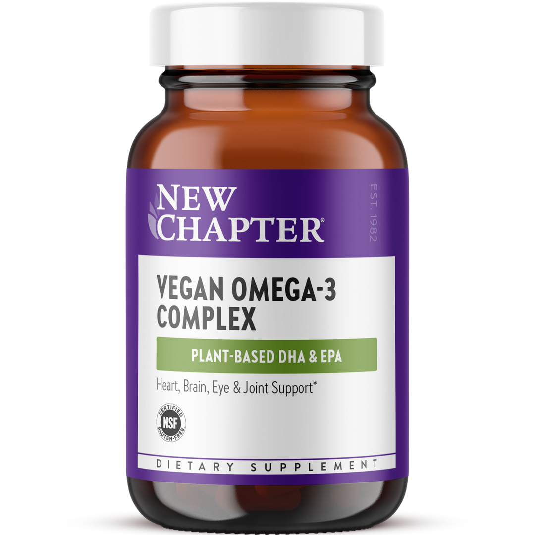 New Chapter Vegan DHA, EPA, and DPA Supplement- Vegan Omega-3 Complex- 30 Vegan Softgels