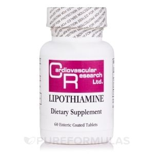 Cardiovascular Research Lipothiamine B Supplement 240 Tablets - Vitamin B1 Now with Alpha Lipoic Acid - 2 X 120 Count
