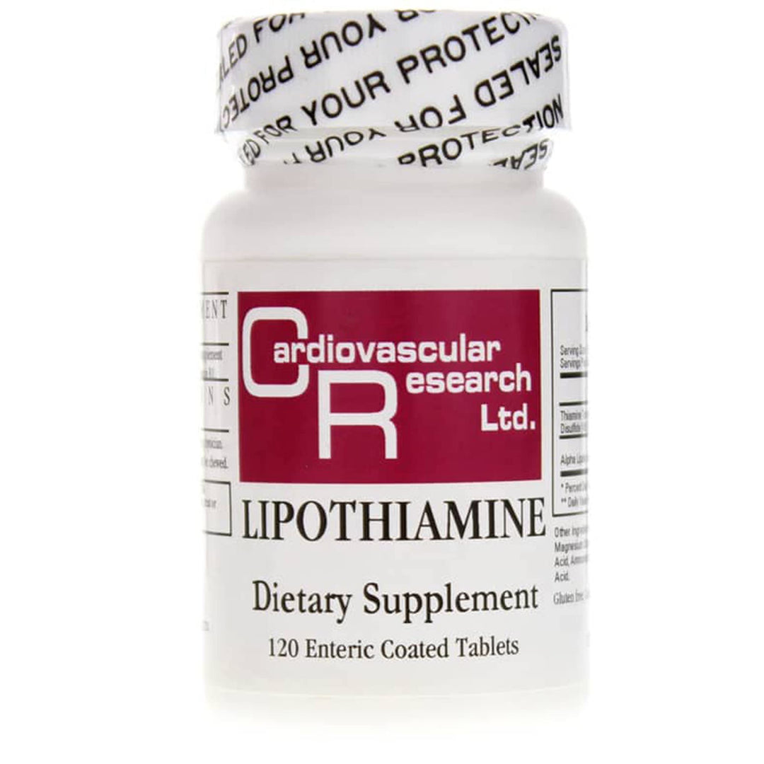Cardiovascular Research Lipothiamine B Supplement 240 Tablets - Vitamin B1 Now with Alpha Lipoic Acid - 2 X 120 Count
