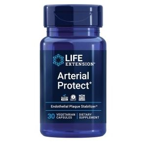 Life Extension Arterial Protect - Blood Pressure Supplement for Heart Health - with gotu kola and Pycnogenol dried French maritime pine bark extracts - Gluten-Free, Non-GMO, Vegetarian - 30 capsules