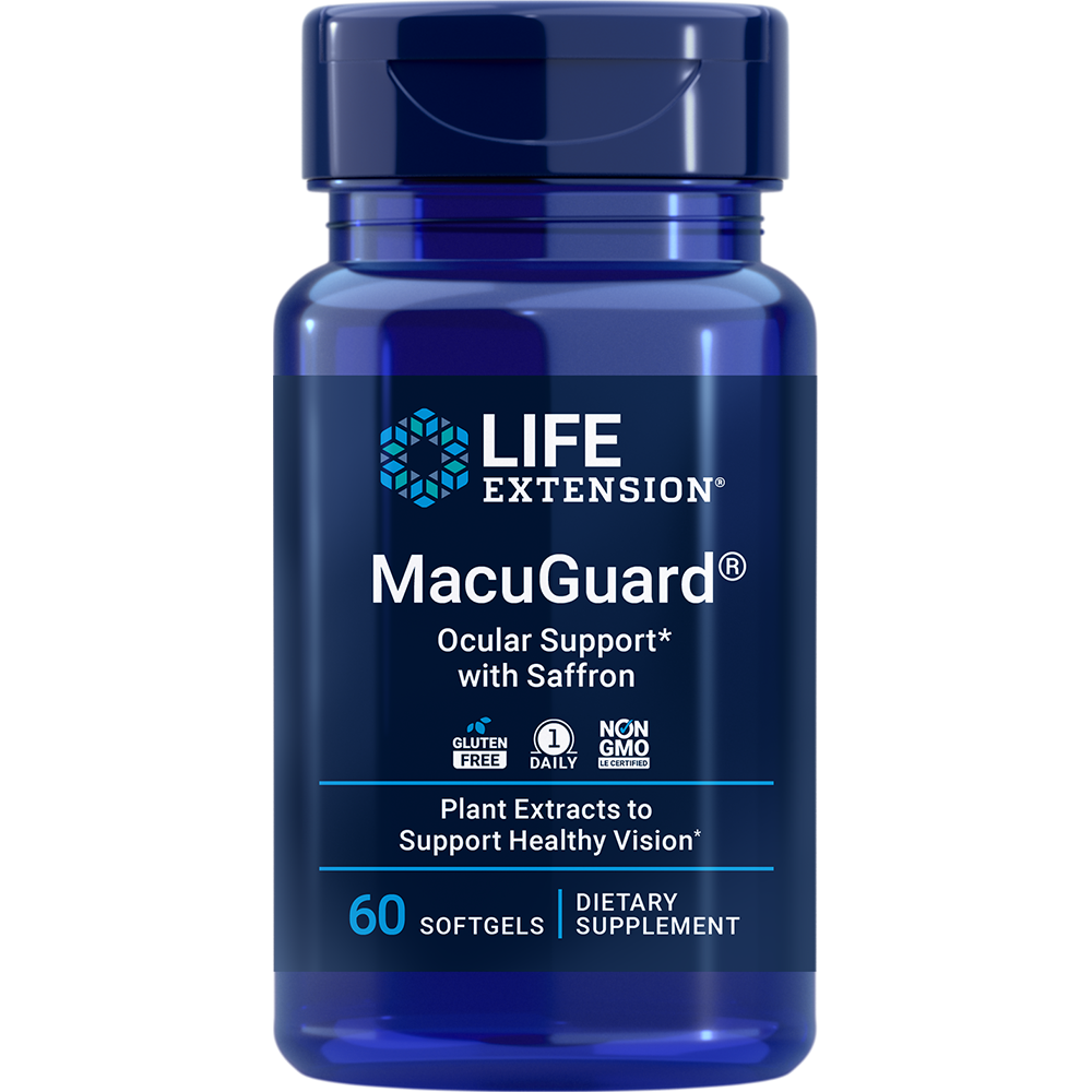 Life Extension MacuGuard Ocular Support with Saffron ? Eye Health Supplement for Healthy Vision ? with lutein, meso-zeaxanthin, zeaxanthin, saffron ? Gluten-free, Non-GMO ? 60 softgels