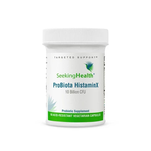 Seeking Health ProBiota HistaminX, 10 Billion CFU Low-Histamine Probiotic Supplement for Gut Health, Microbiome Balance, Digestive Comfort for Histamine Intolerance, Vegan &amp; Vegetarian (60 Capsules)