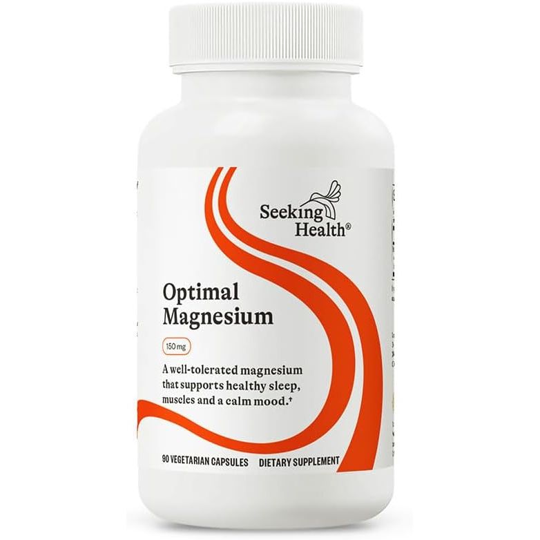 Seeking Health Optimal Magnesium - Mineral Supplement Aids Optimal Magnesium Absorption - Bioavailable Forms of Magnesium for Energy, Sleep & Bone Health Support - 150 mg, 90 Capsules