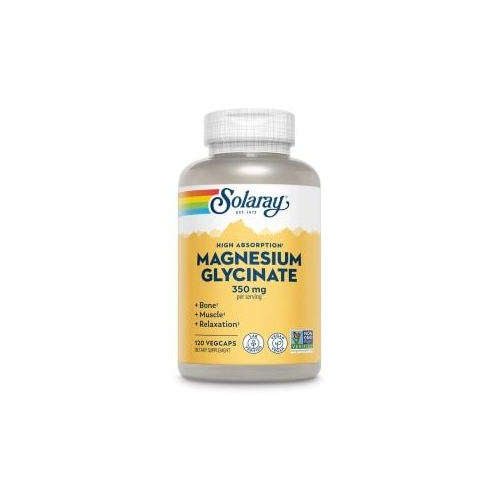 SOLARAY Magnesium Glycinate Powder 350 mg - Unflavored Magnesium Powder - Magnesium Supplement for Bone, Muscle, and Relaxation Support - Vegan, Non-GMO, 60-Day Guarantee - 50 Servings, 6 OZ