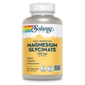 SOLARAY Magnesium Glycinate Powder 350 mg - Unflavored Magnesium Powder - Magnesium Supplement for Bone, Muscle, and Relaxation Support - Vegan, Non-GMO, 60-Day Guarantee - 50 Servings, 6 OZ