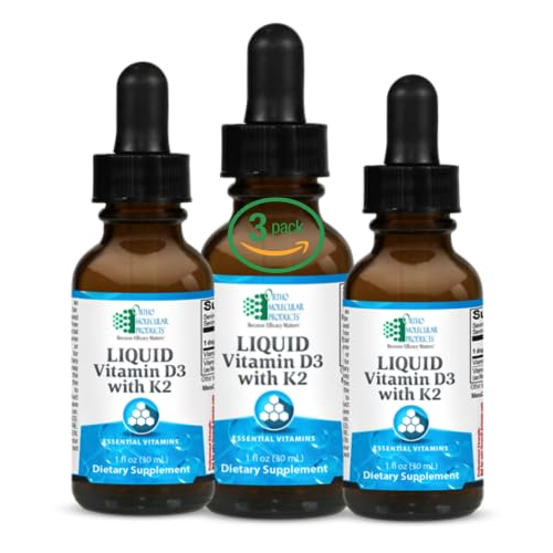 Ortho Molecular - Liquid Vitamin D3 with K2 - 3 pack