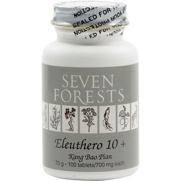 Eleuthero 10+ by Seven Forests 100 count by Sun Ten