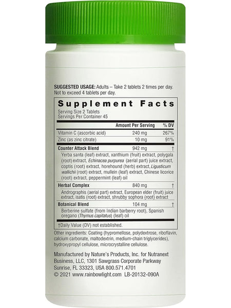 Rainbow Light, Immune Support Counter Attack, 90 Tablets