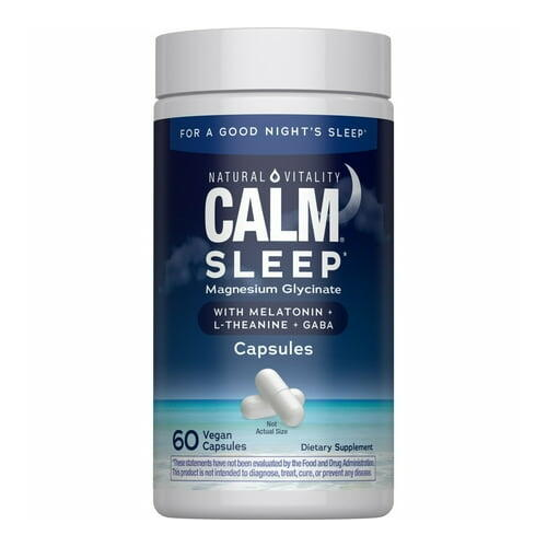 Nature s Vitality CALM Sleep Magnesium Glycinate 60 Vegan Capsules